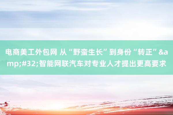 电商美工外包网 从“野蛮生长”到身份“转正”&#32;智能网联汽车对专业人才提出更高要求