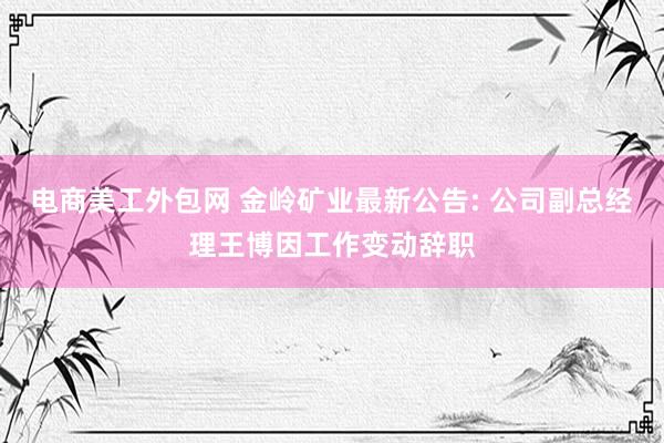 电商美工外包网 金岭矿业最新公告: 公司副总经理王博因工作变动辞职