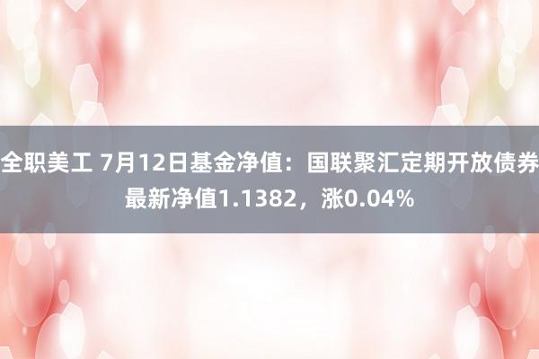 全职美工 7月12日基金净值：国联聚汇定期开放债券最新净值1.1382，涨0.04%